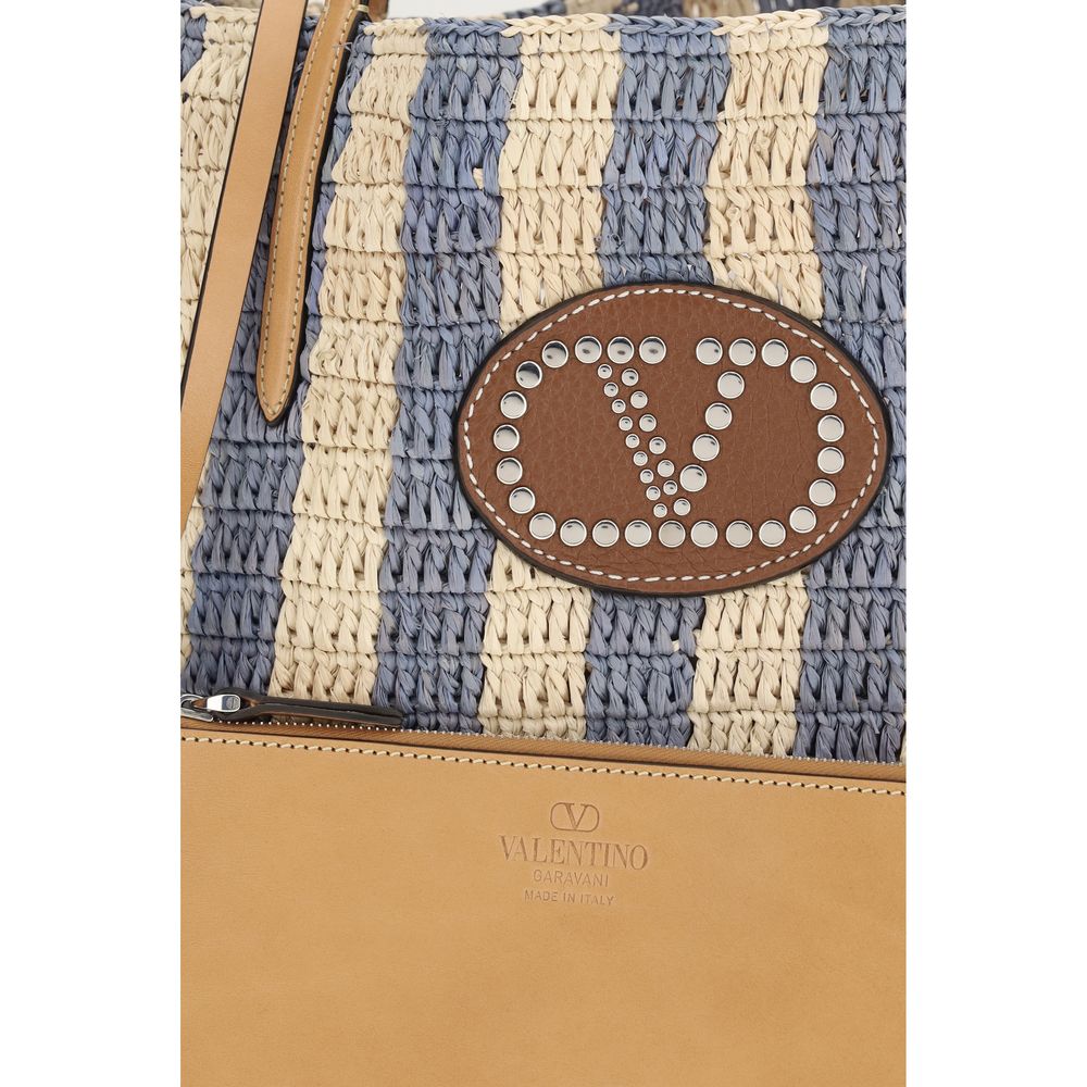 Sac Seau en Rafia Multicolore Valentino Garavani