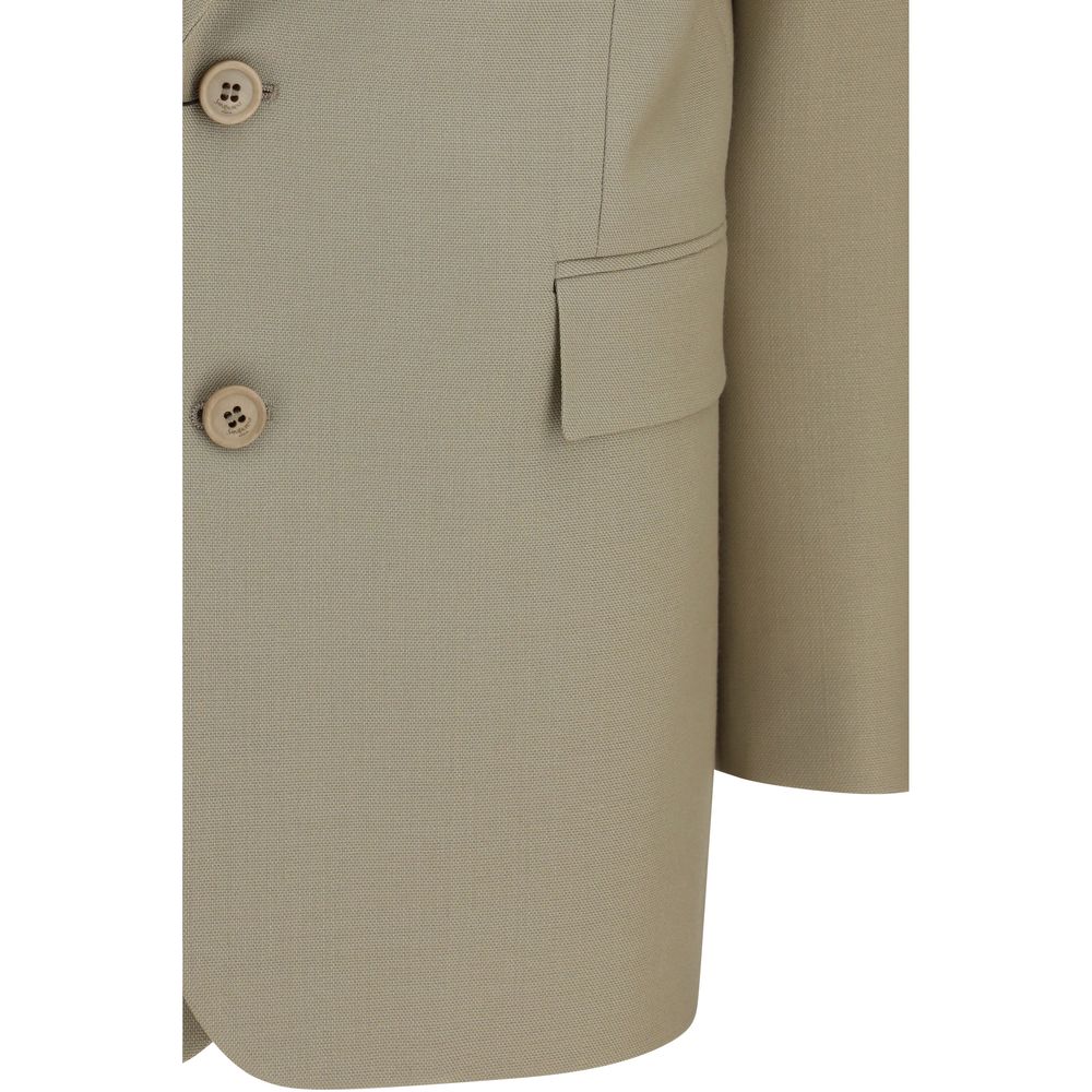 Blazer Saint Laurent Oversized Aries in Lana Beige