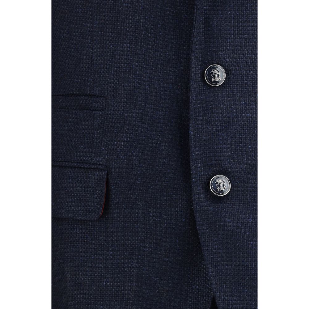 Costume deux-pièces en laine bleu Brunello Cucinelli Oves Aries