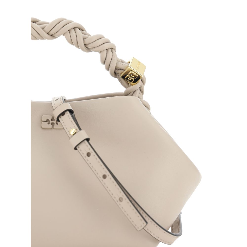 Borsa a mano Ganni bianca in pelle riciclata