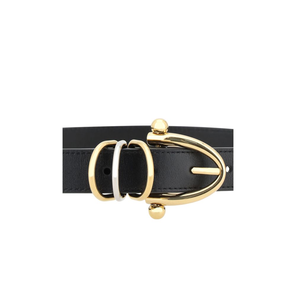 Ceinture Chloé en cuir de veau noir Bos Taurus coupe classique