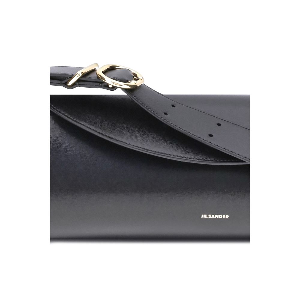 Sac à bandoulière Jil Sander en cuir de veau noir Bos Taurus
