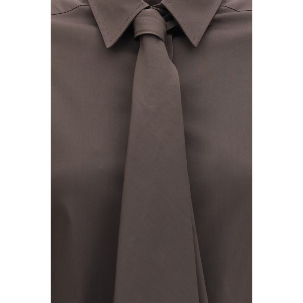 Chemise habillée Brunello Cucinelli en coton marron