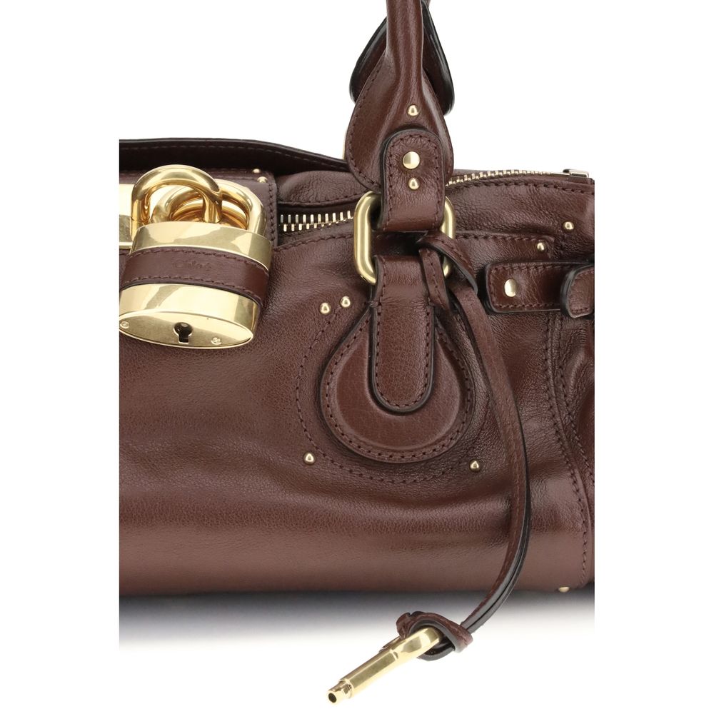 Borsa a tracolla Chloé in pelle di vitello Bordeaux Bos Taurus
