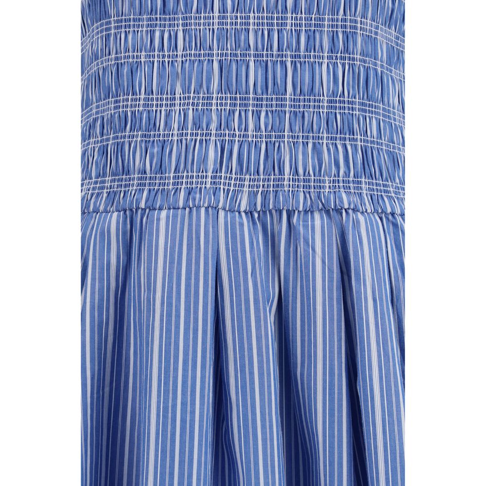 Vestito casual Ganni in cotone blu