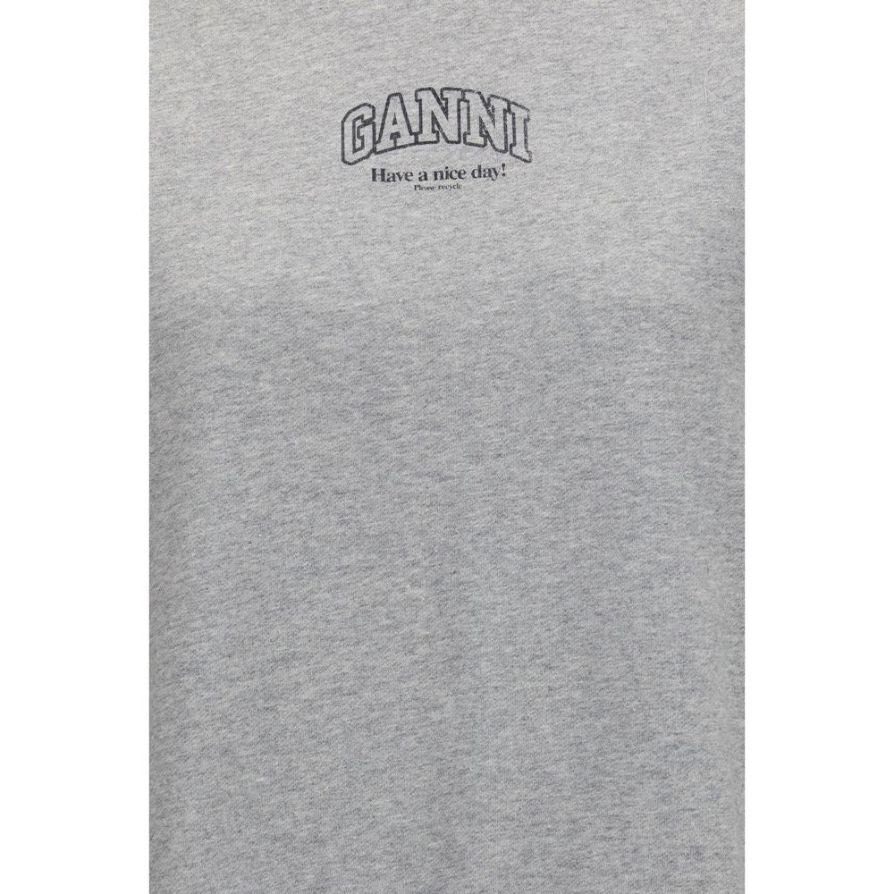 Felpa Ganni in cotone grigio