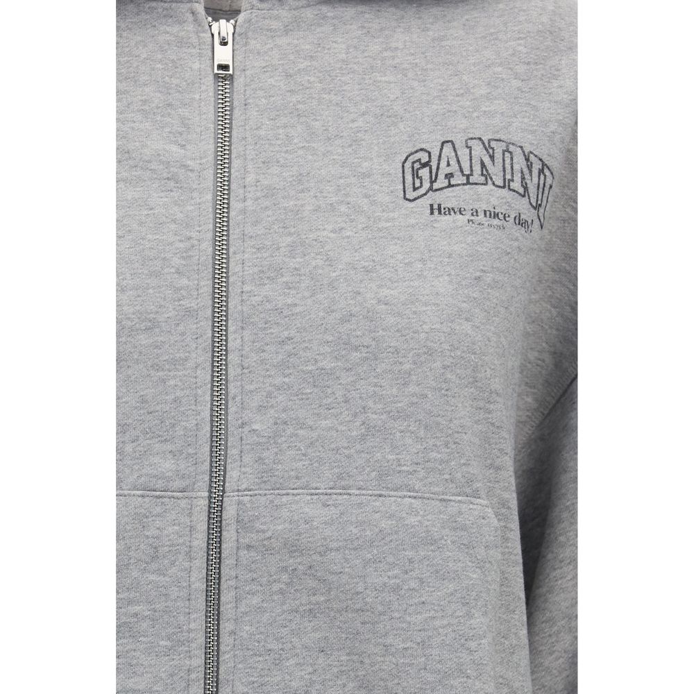 Felpa Ganni in cotone grigio