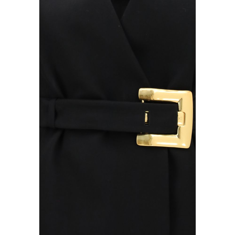 Blazer Balmain Oves Aries in lana nera