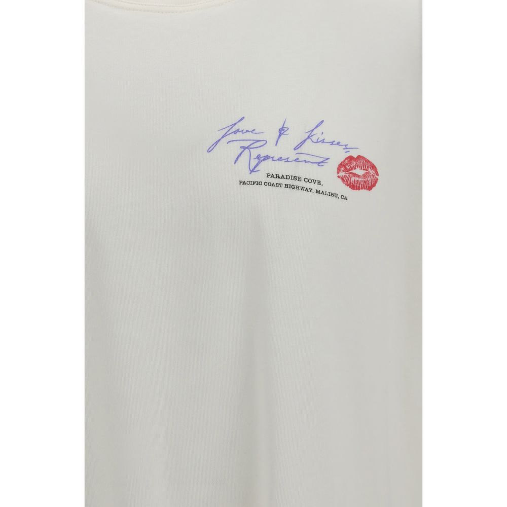 Rappresentare T-shirt di cotone bianca