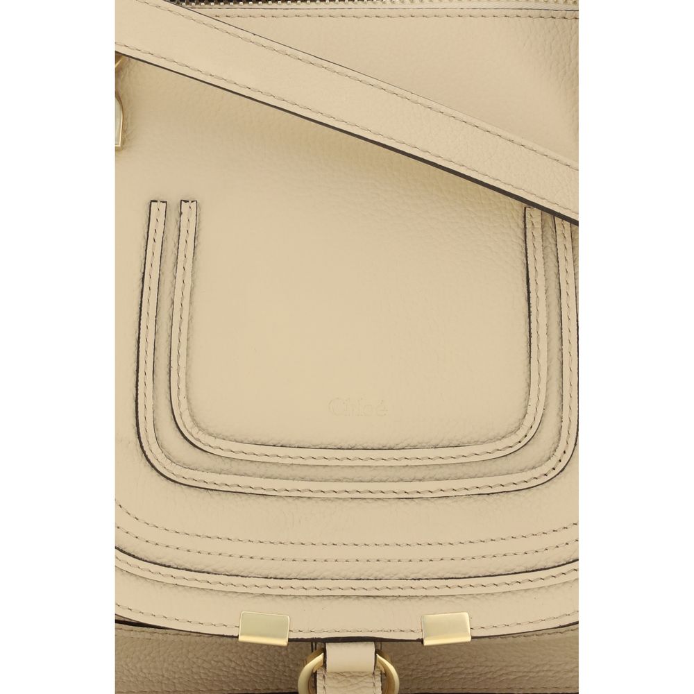Borsa a mano Chloé in pelle di vitello beige Bos Taurus