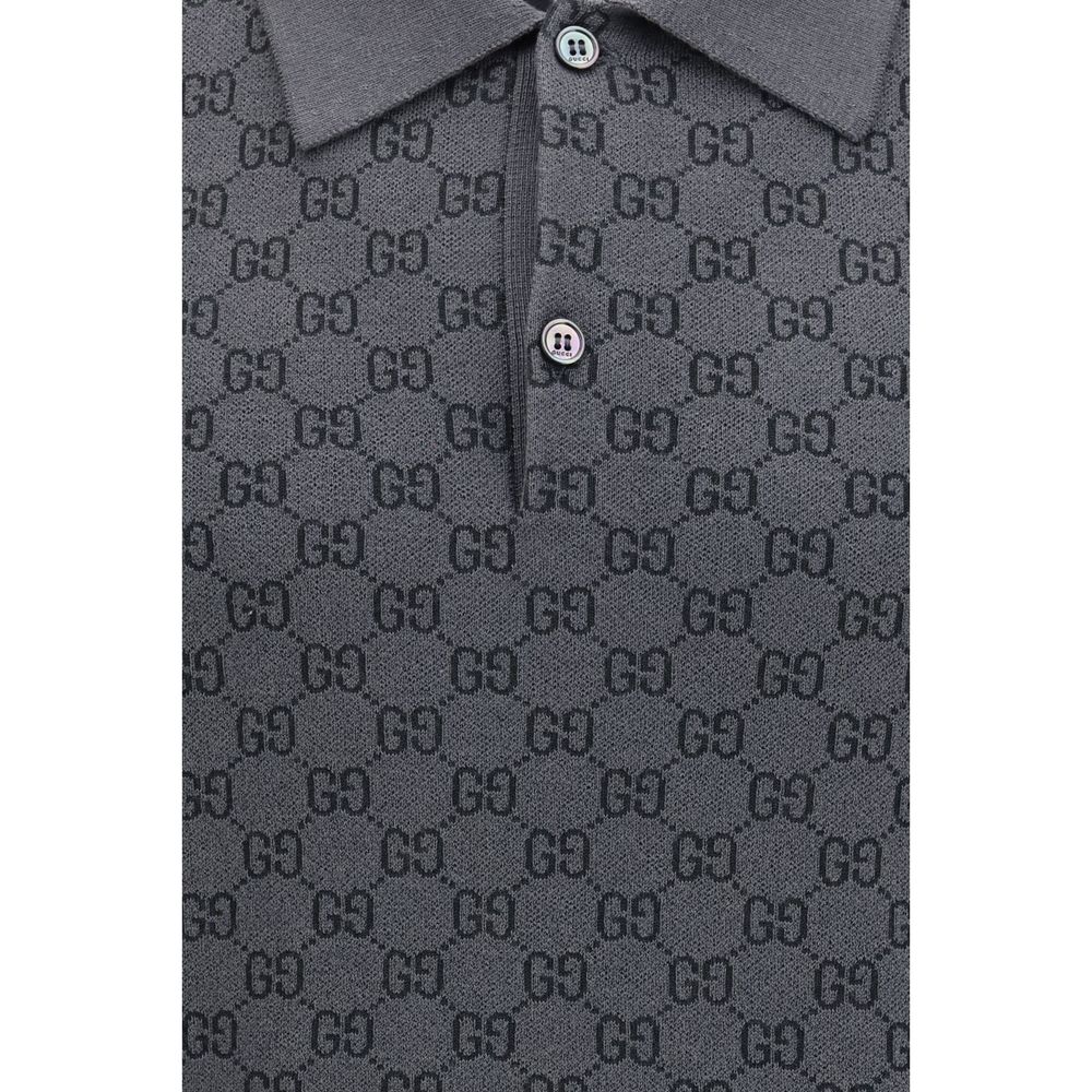 Polo Gucci grigia in agnello Ovis Aries