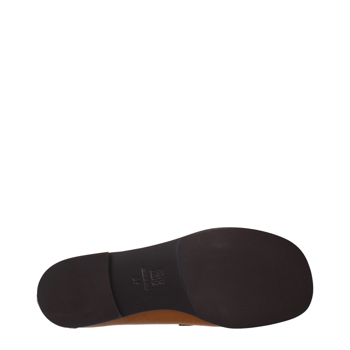 Miu Miu Brown Leather Slip-On Loafers