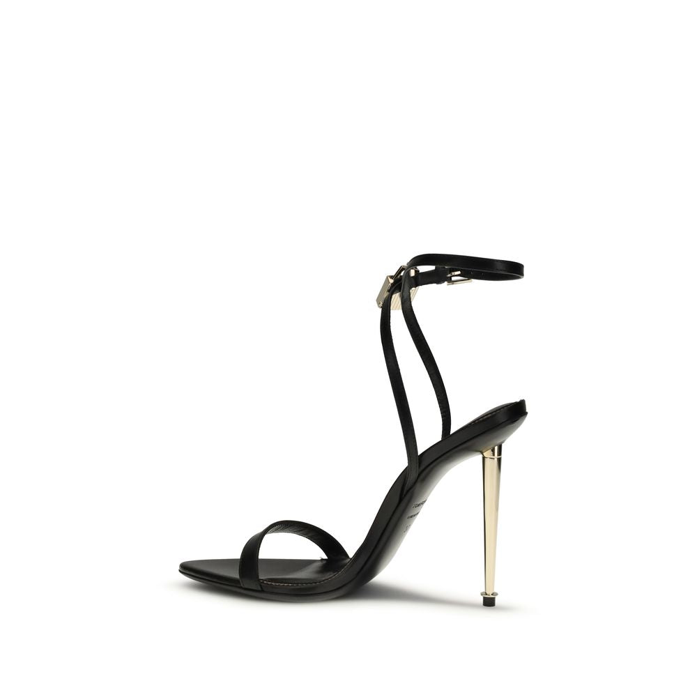 Sandales Tom Ford à talons aiguilles en cuir de chèvre noir