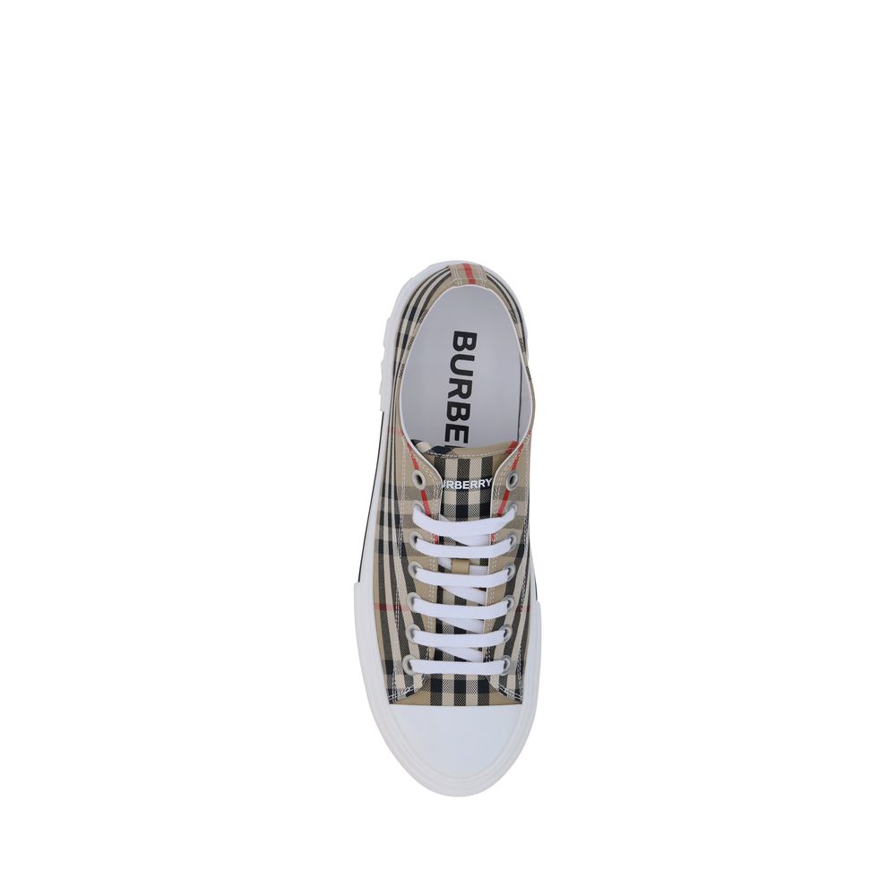 Sneakers basse Burberry in cotone marrone