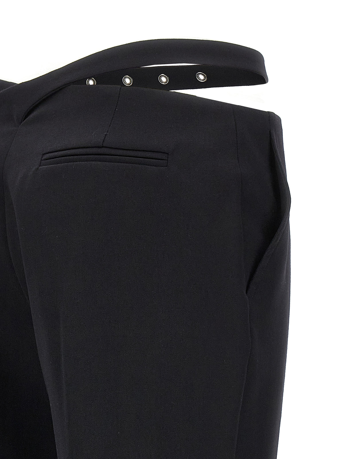 Pantalon de costume The Attico en laine vierge noire