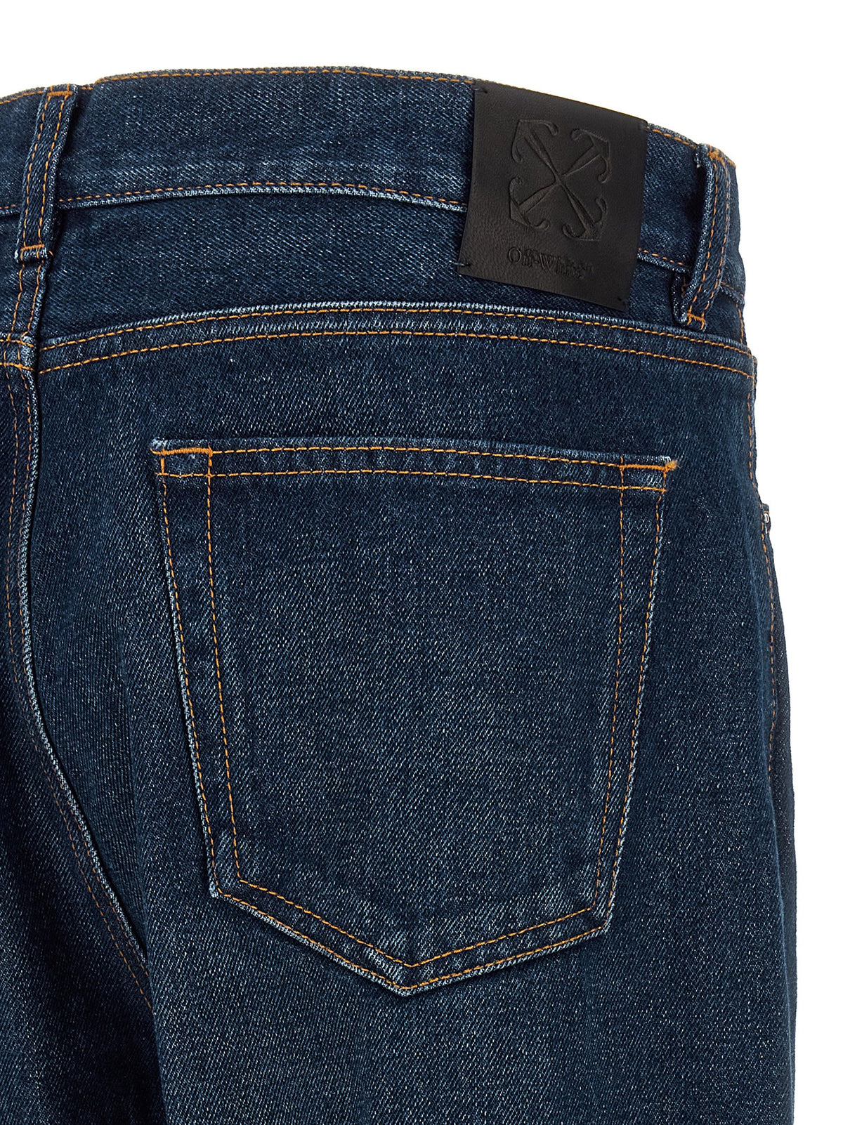 Jeans in denim di cotone blu Off-White