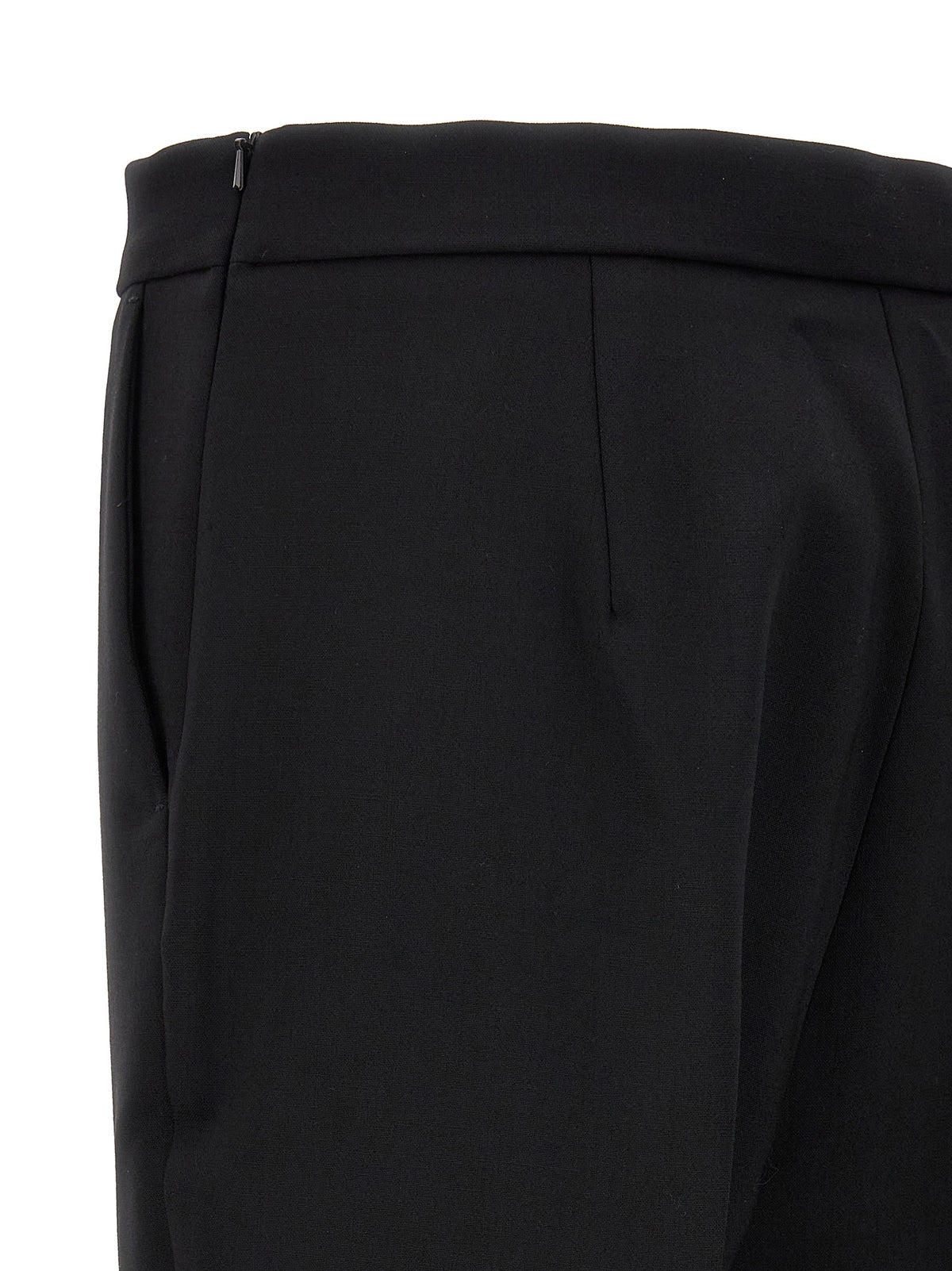 Pantalon court en laine vierge noire Max Mara
