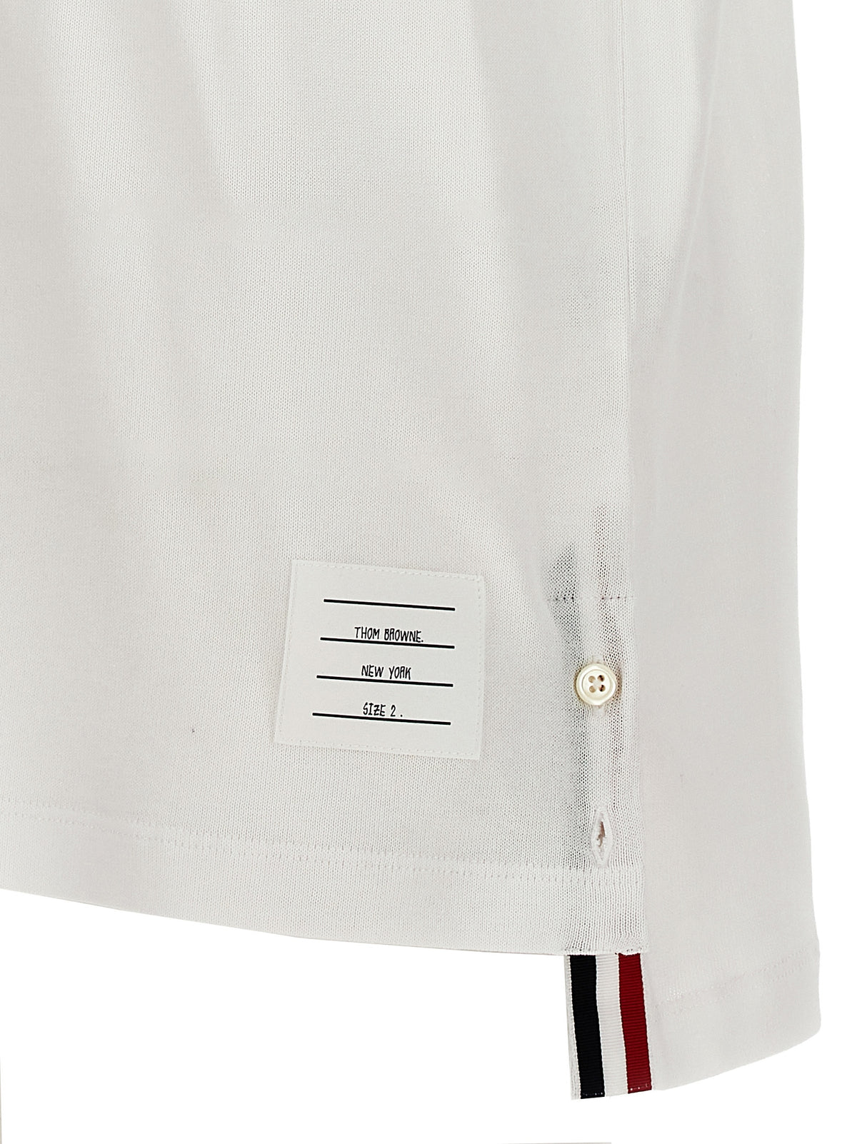 Polo Thom Browne in cotone bianco