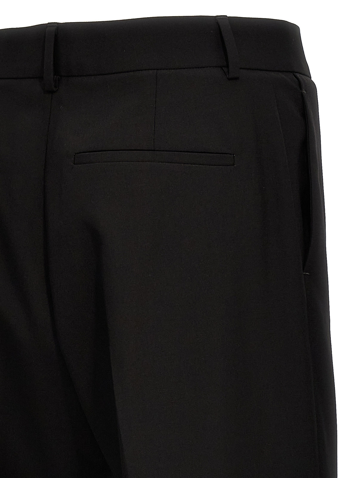 Pantaloni eleganti in lana vergine nera Valentino Garavani