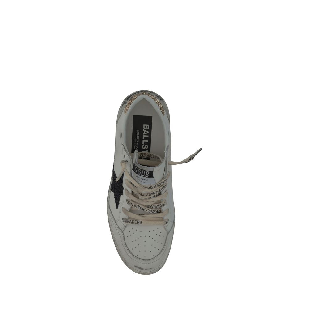 Sneakers basse Golden Goose in pelle di capra bianca