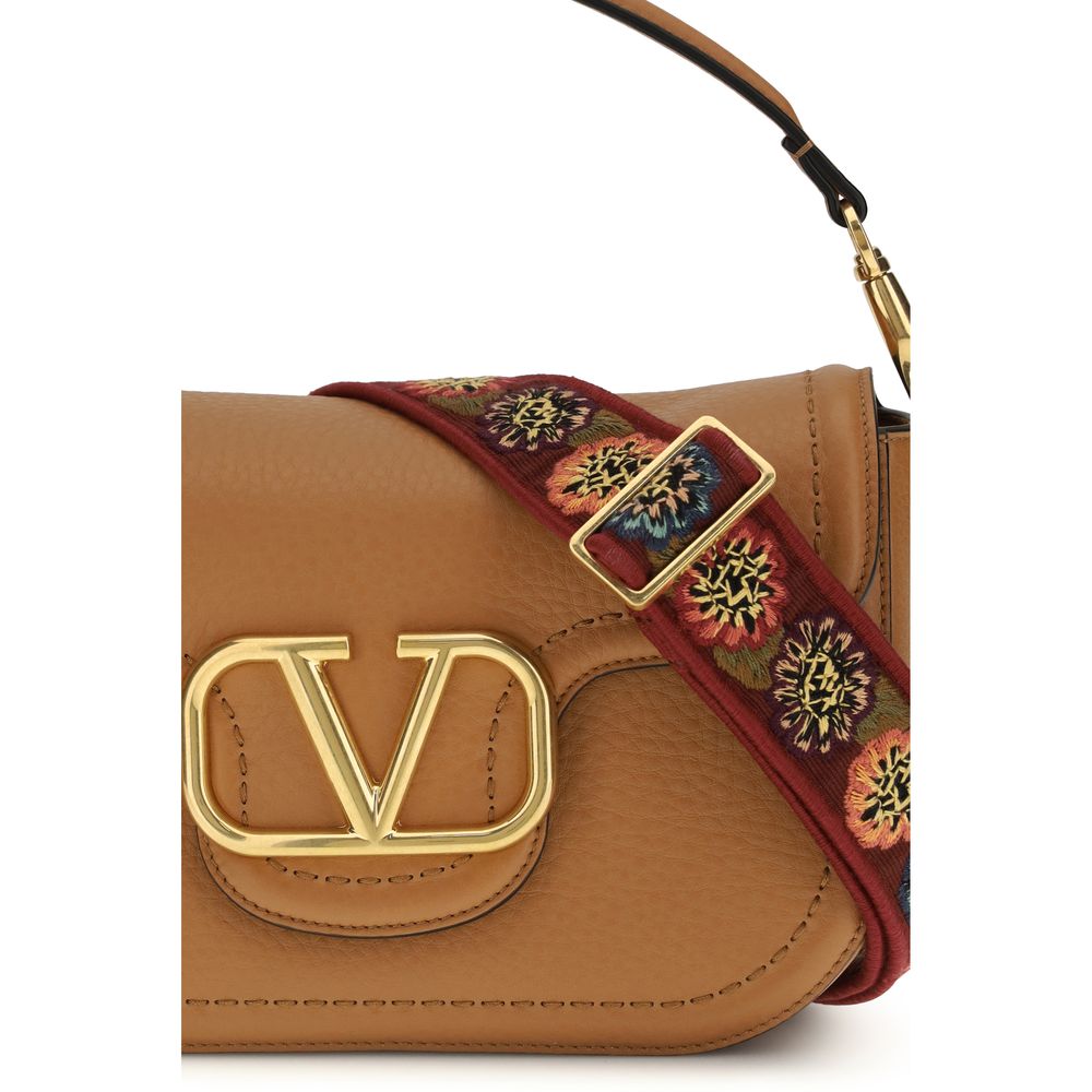 Borsa a tracolla Valentino Garavani Bos Taurus in pelle di vitello beige