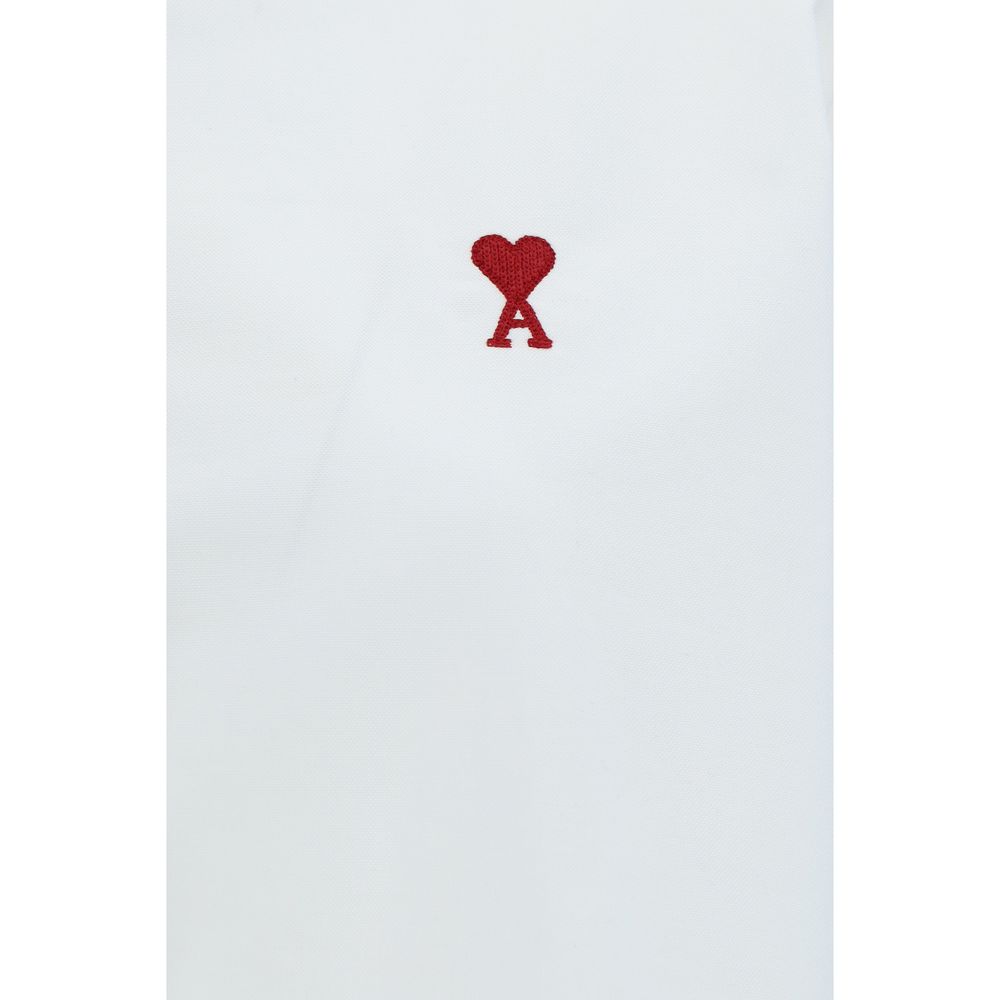 Camicia Elegante Ami Paris in Cotone Bianco