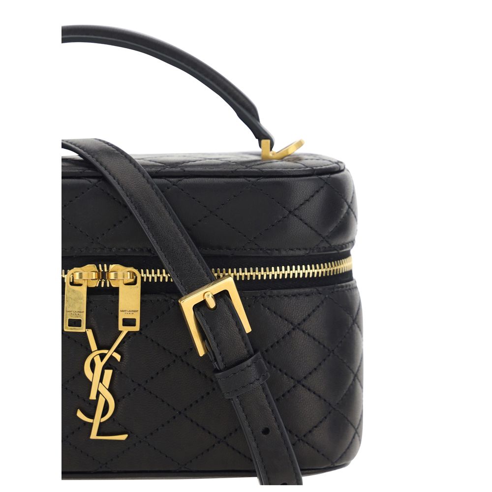 Borsa a Spalla Saint Laurent Nera in Pelle di Agnello Ovis Aries