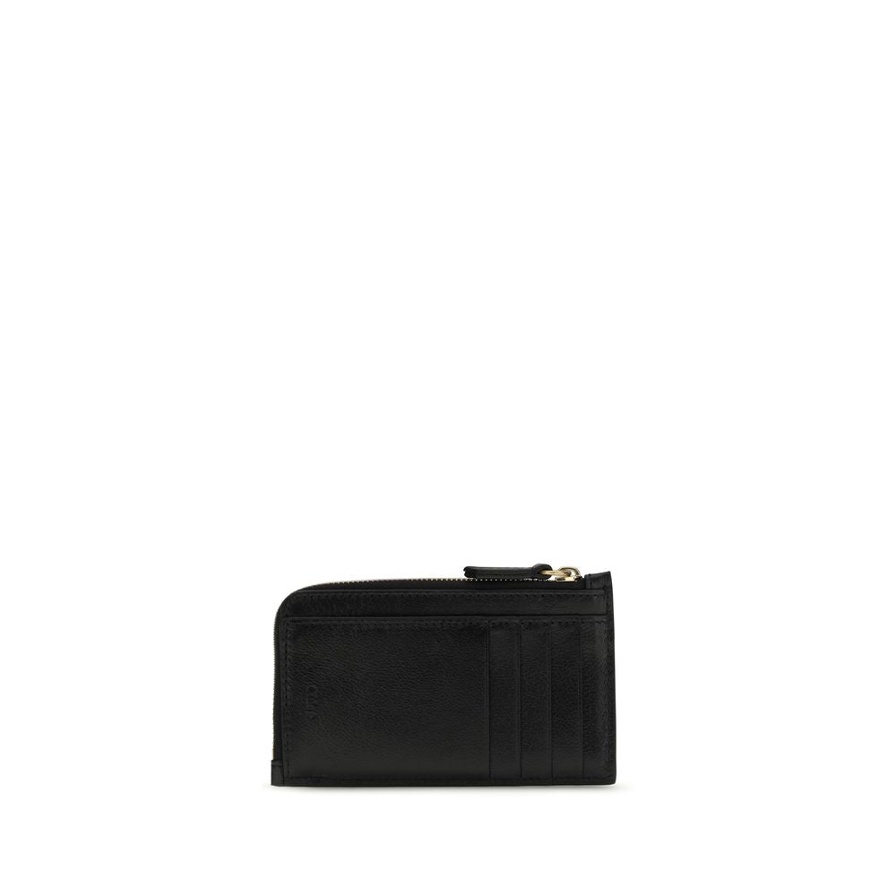 Portefeuille Chloé en cuir de veau noir Bos Taurus