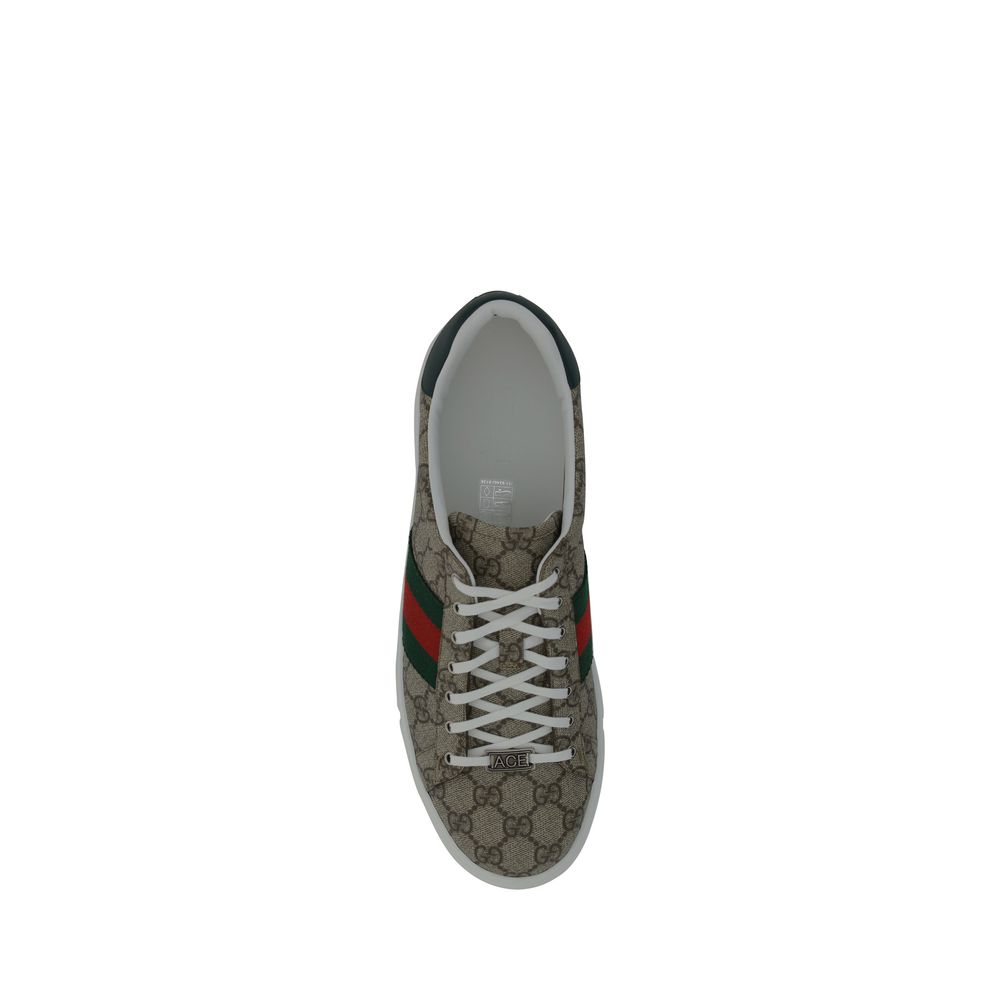 Sneakers basse Gucci in polietilene beige
