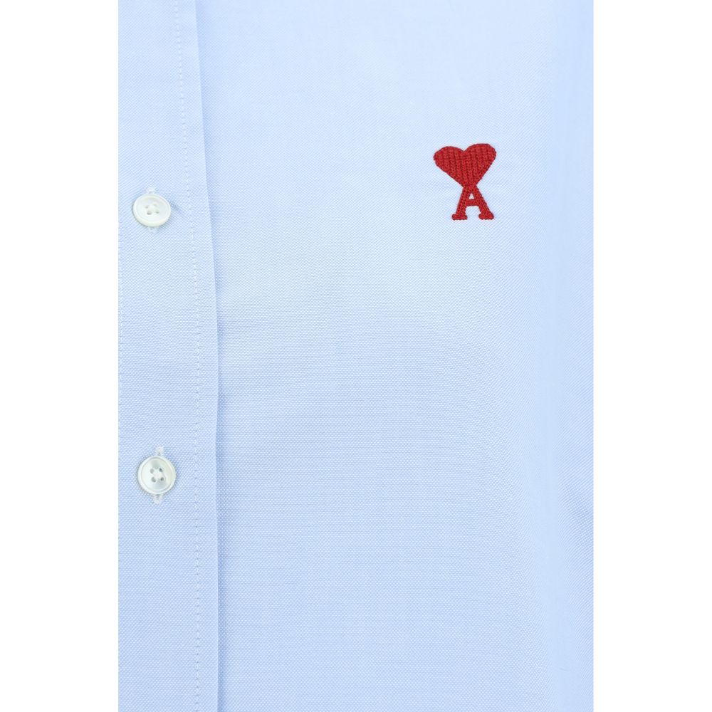 Camicia Elegante Ami Paris in Cotone Blu