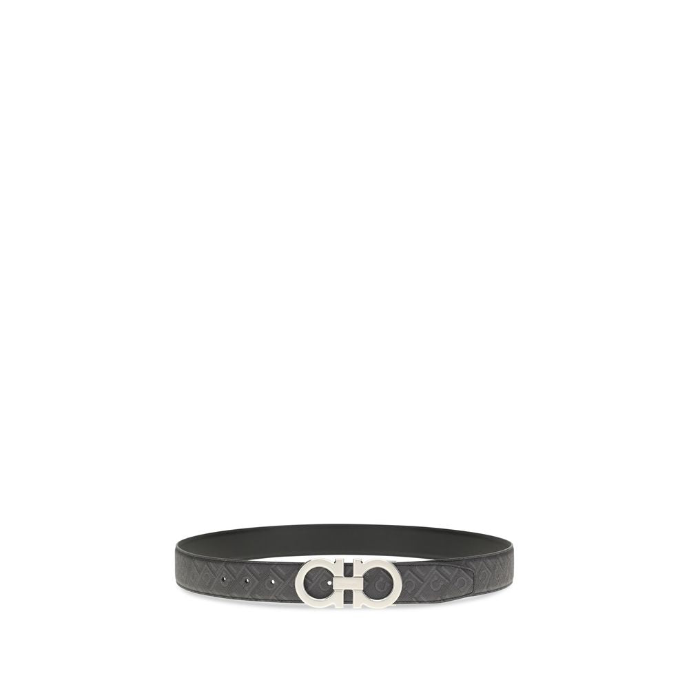 Cintura Regular Ferragamo Nera In Pelle Di Vitello Bos Taurus