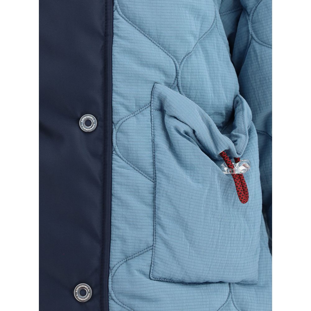 Giacca lunga in poliammide blu MARBELL