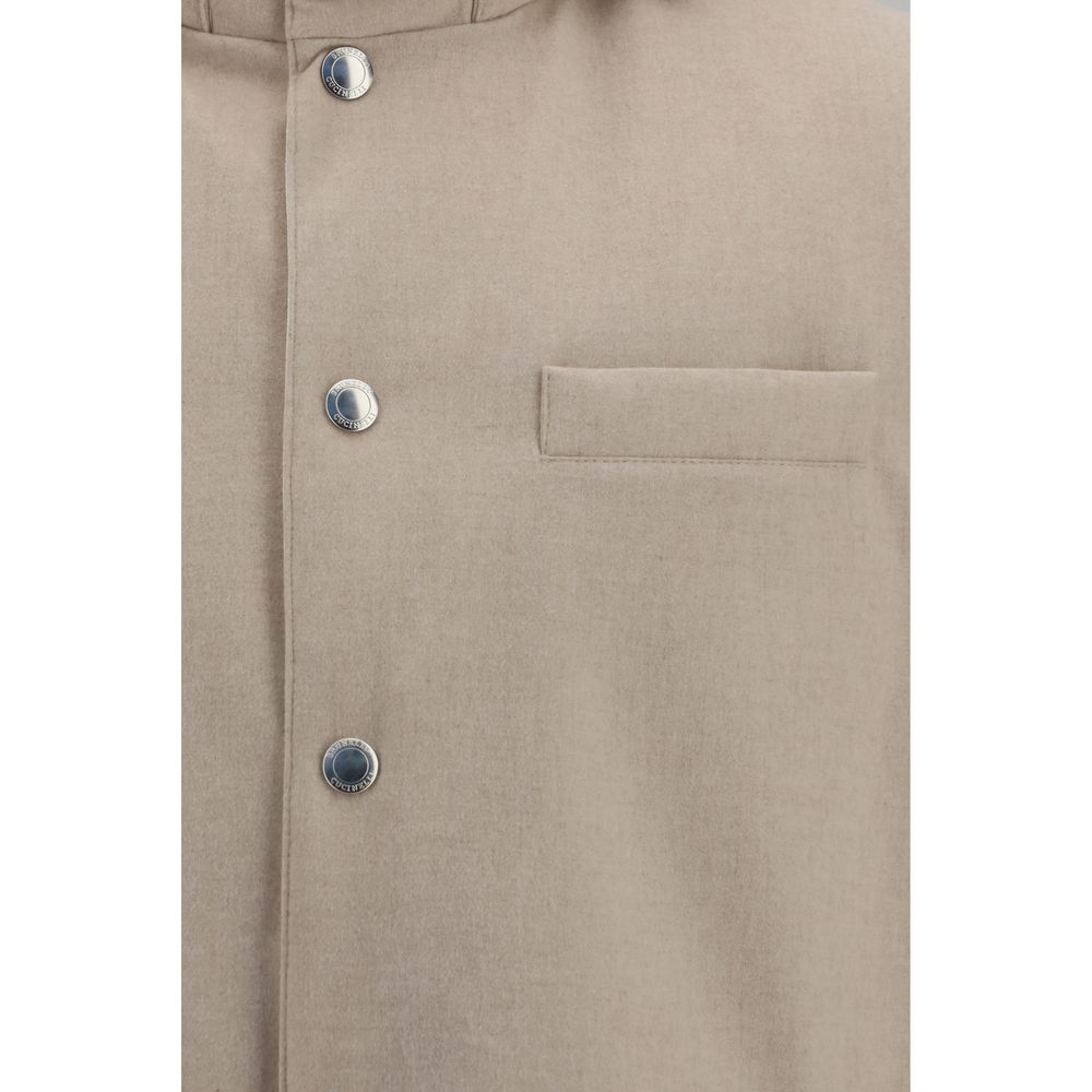 Brunello Cucinelli Gilet Beige in Lana