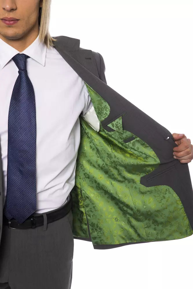 Blazer homme en laine grise de la haute couture italienne Billionaire