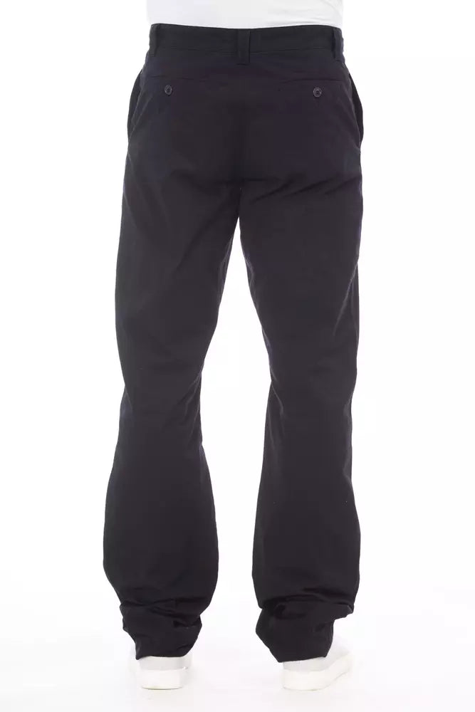 Pantalon homme en coton bleu Alpha Studio