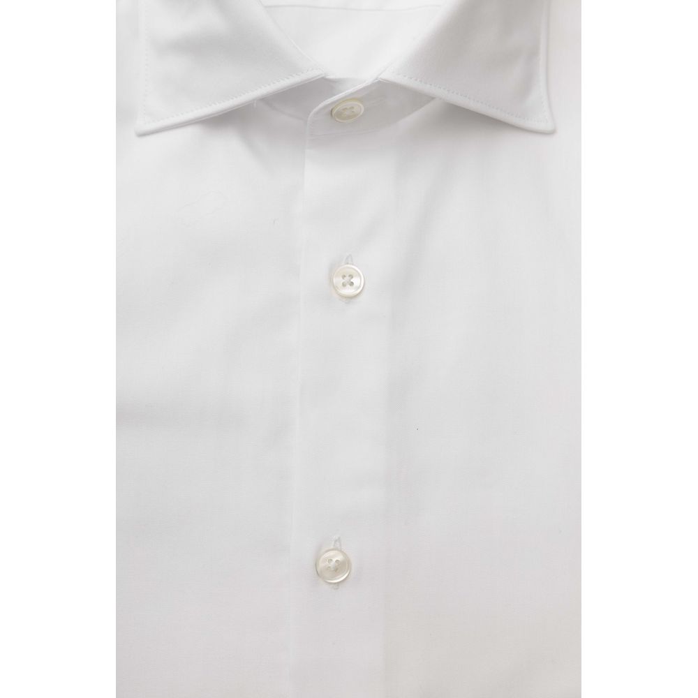 Chemise Bagutta blanche en coton pour homme