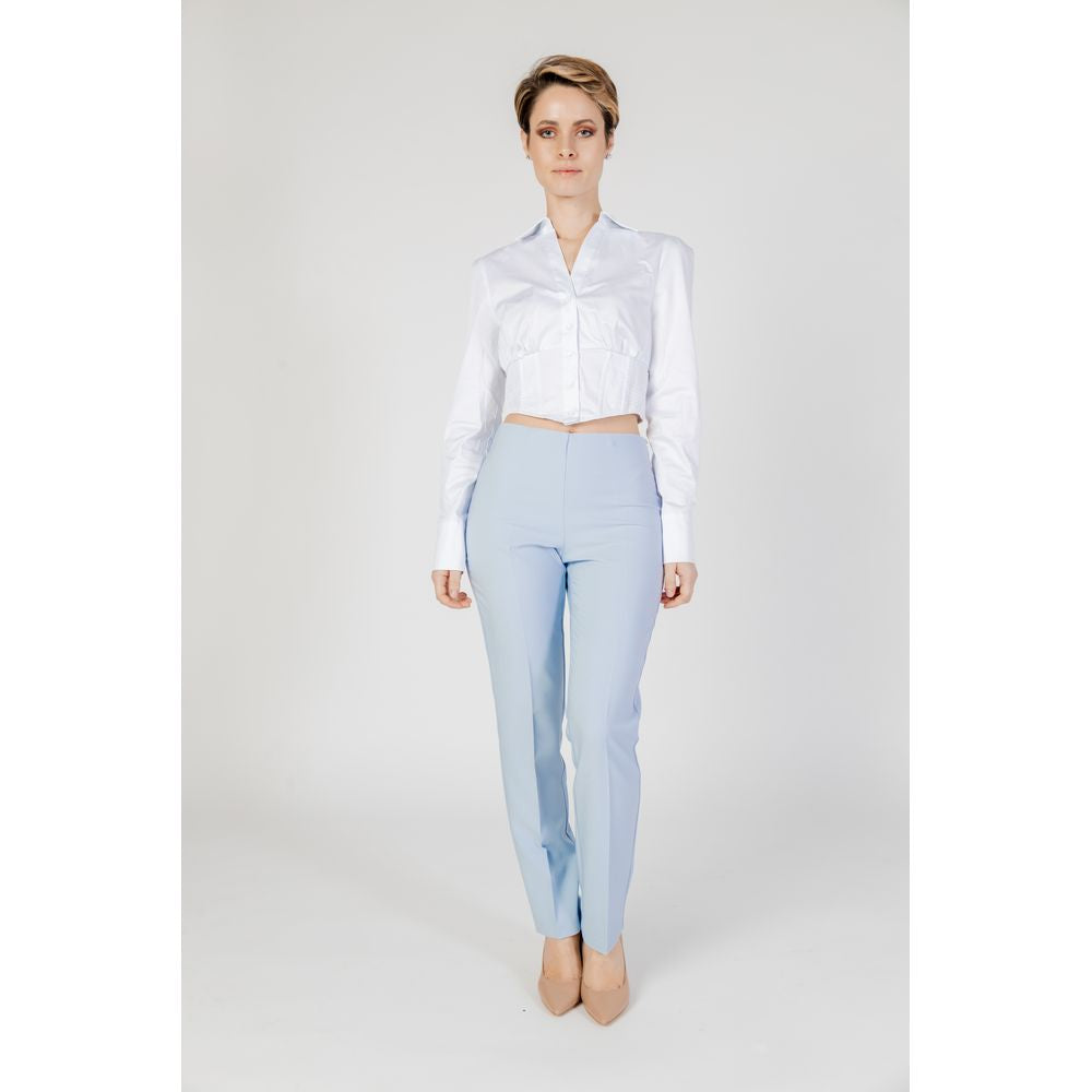 Sandro Ferrone Pantaloni Eleganti Blu in Poliestere