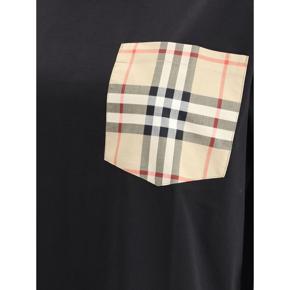 T-Shirt Burberry Nera in Cotone