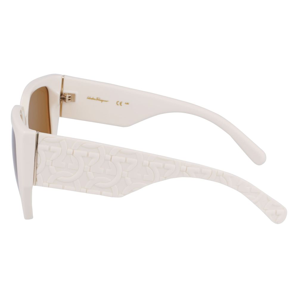 Lunettes de soleil Ferragamo blanches bio-injectées