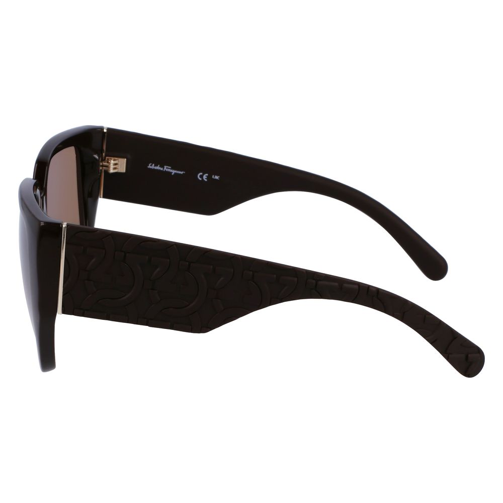 Lunettes de soleil Ferragamo marron bio-injectées