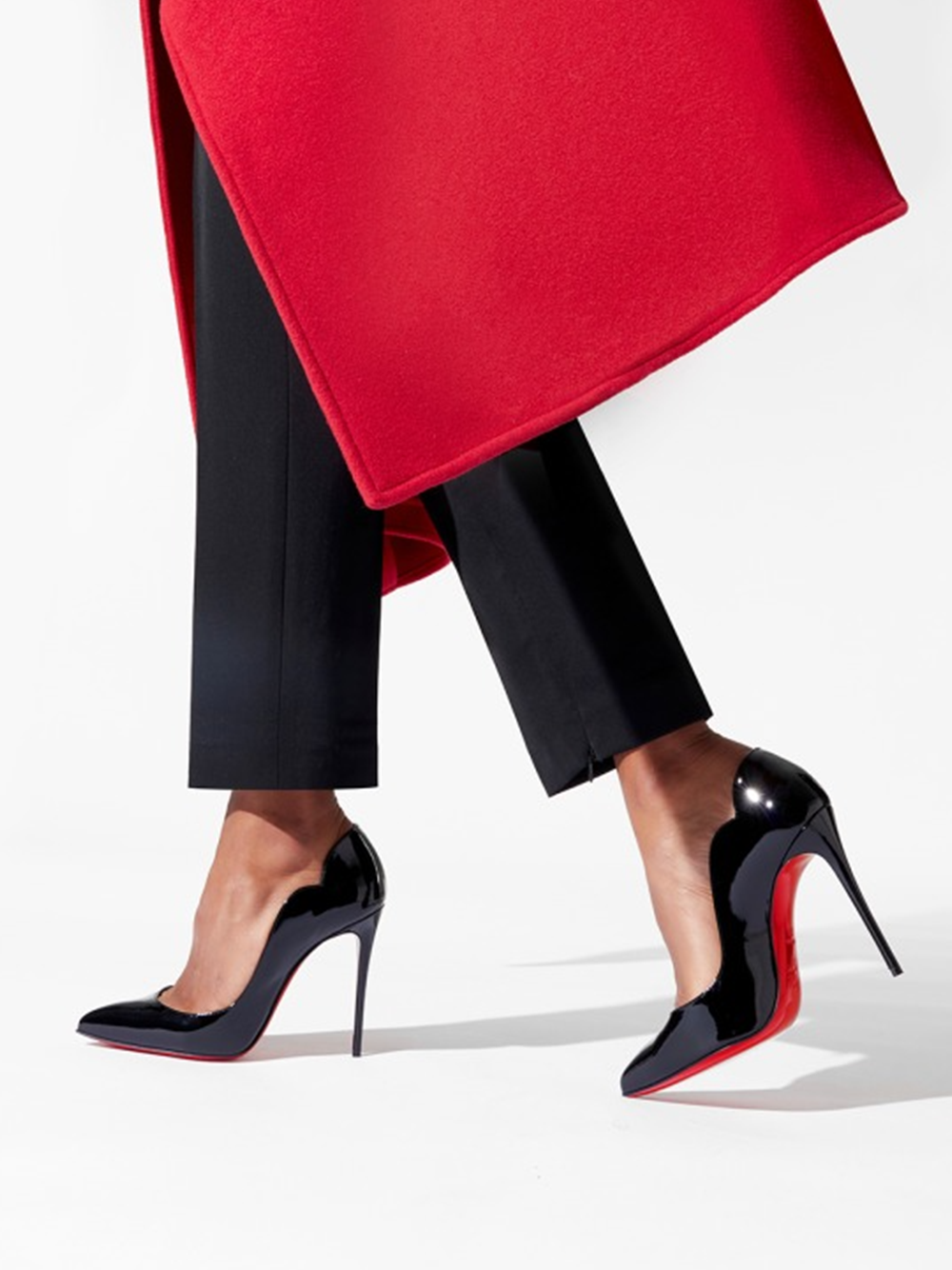 Christian Louboutin Décolleté Hot Chick in Vernice Nera 100