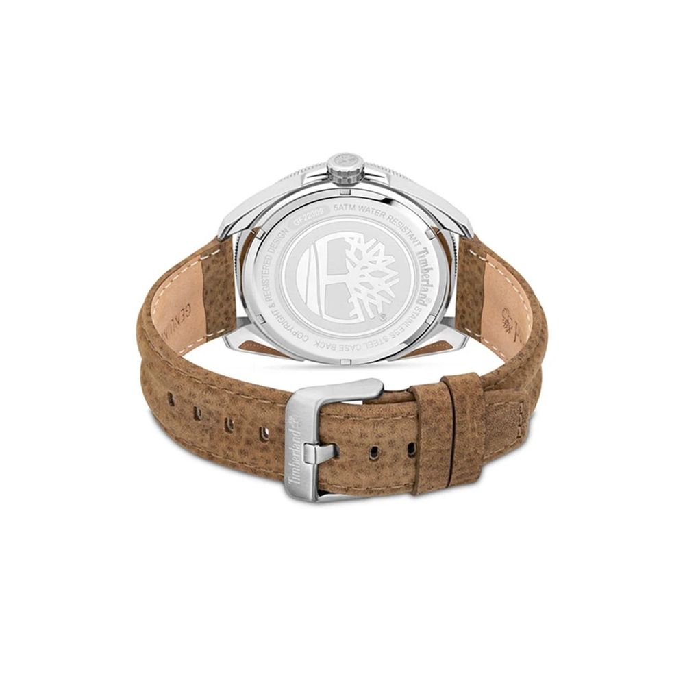 Orologio elegante Timberland in pelle marrone