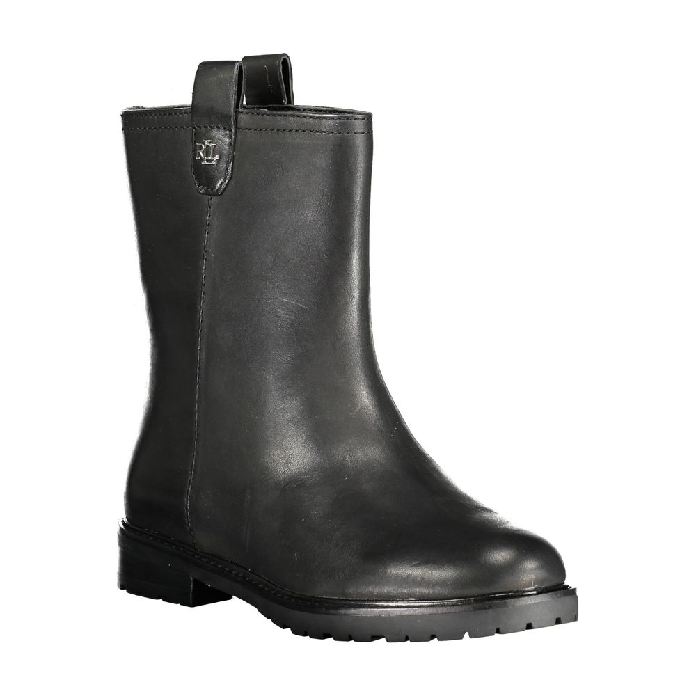 Stivaletto alla caviglia da donna Ralph Lauren in pelle nera