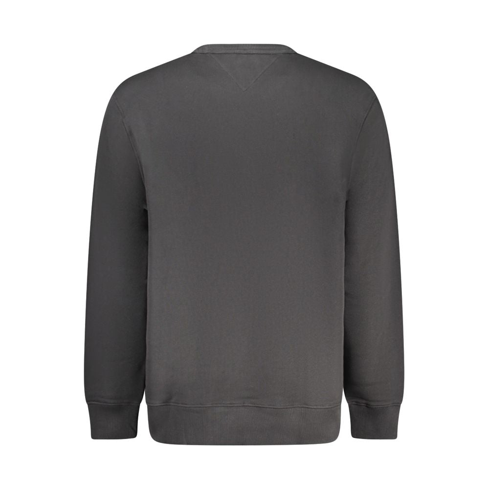 Felpa da uomo in cotone nero Tommy Hilfiger
