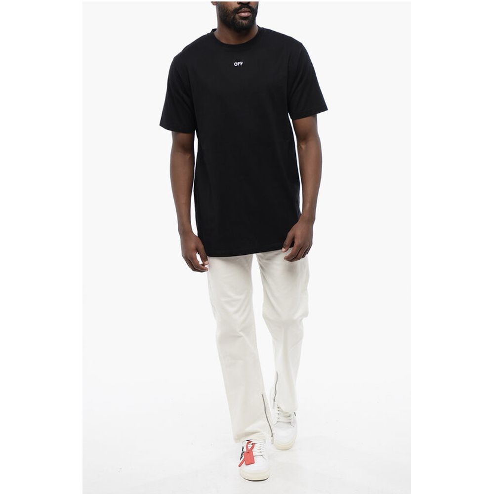 T-shirt girocollo ARROW in cotone nero Off-White