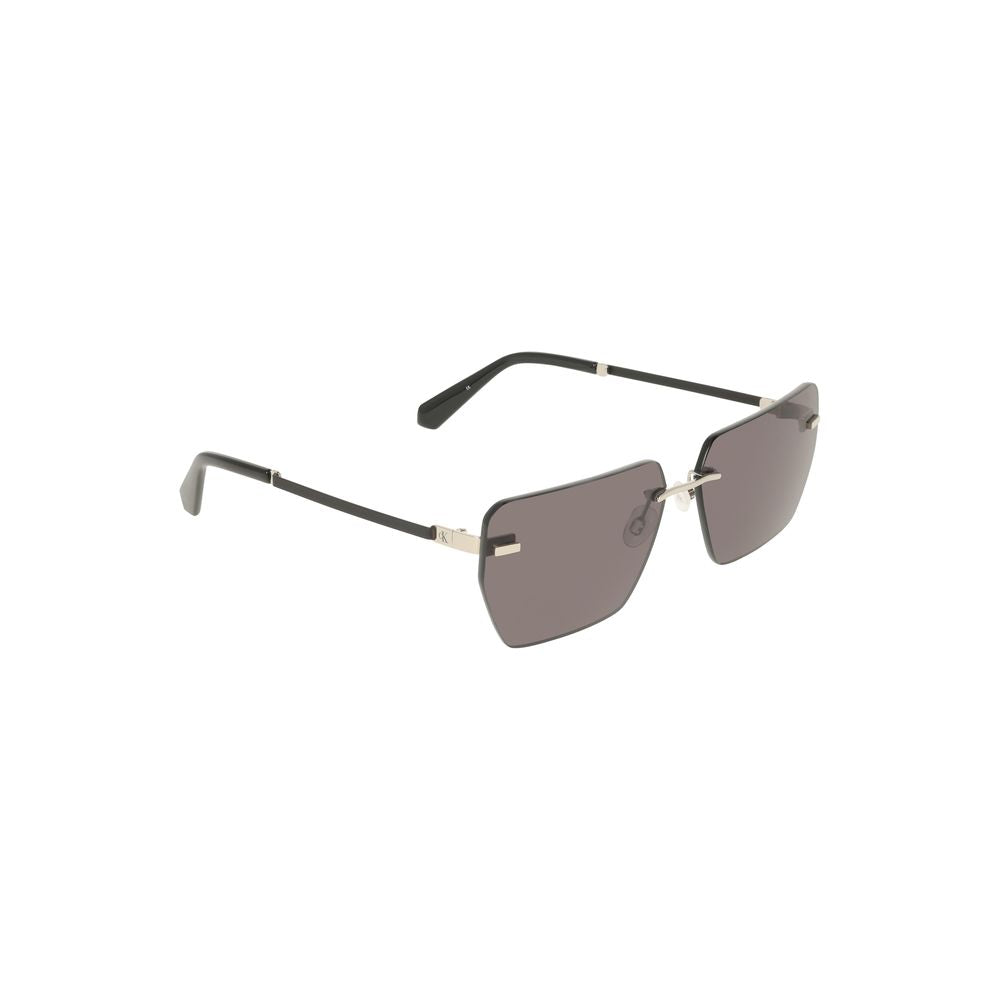 Calvin Klein Occhiali da sole da uomo in metallo argento