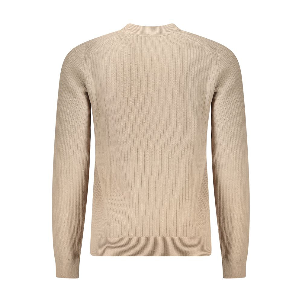Pull Hugo Boss beige en coton pour homme
