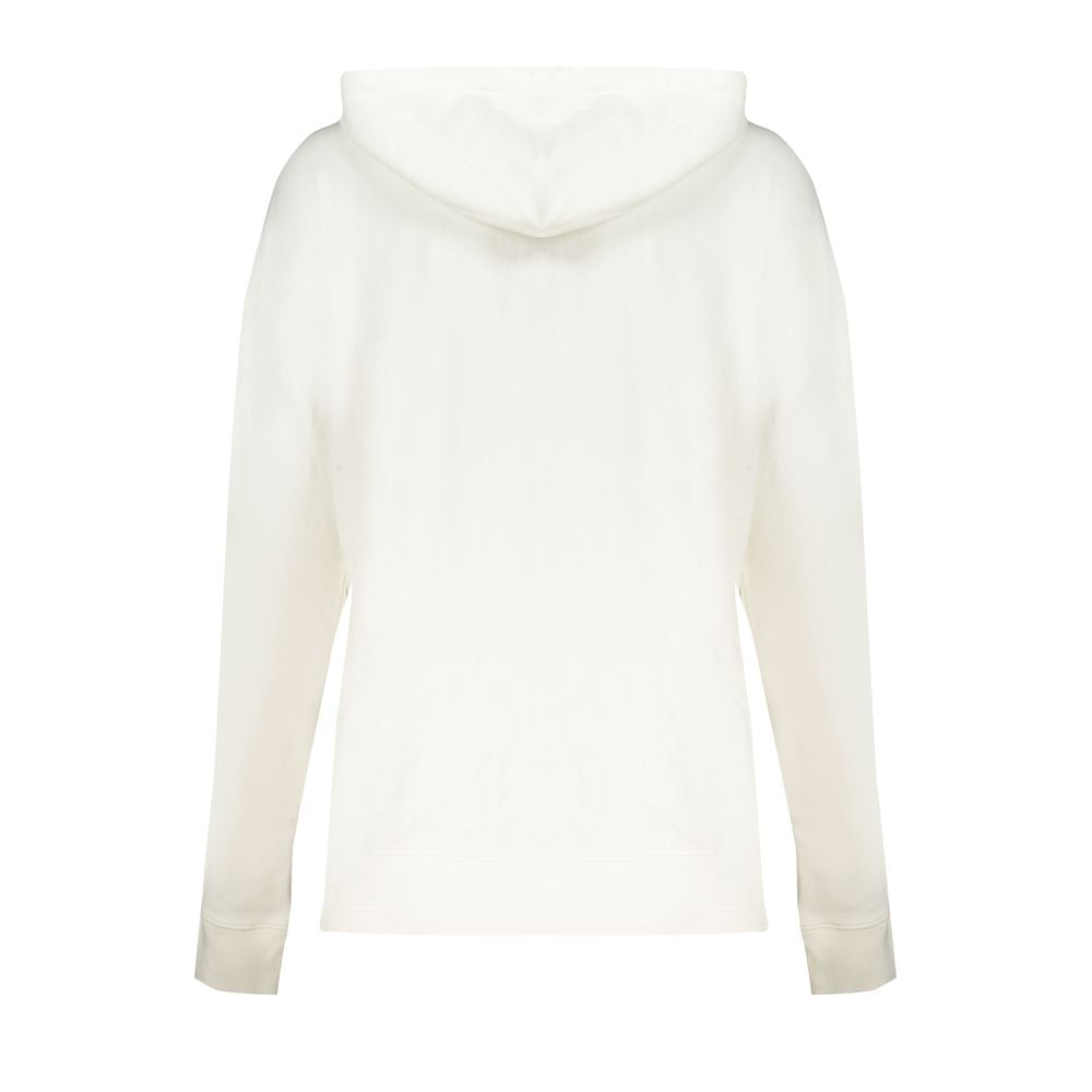 Felpa con cappuccio da donna in cotone bianco North Sails