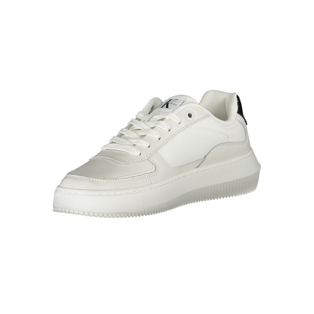 Sneaker da donna in pelle bianca Calvin Klein