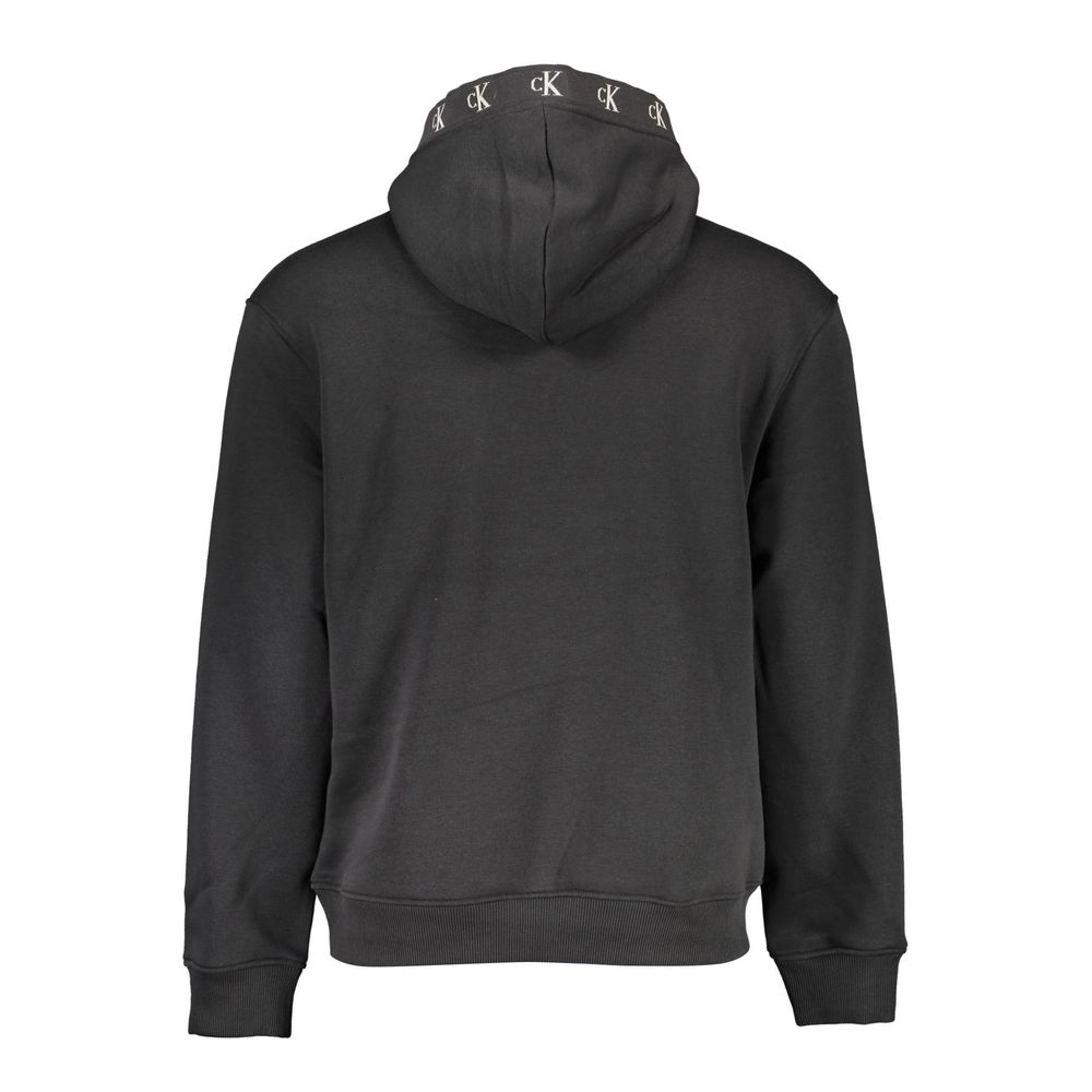 Sweat-shirt à capuche Calvin Klein noir en coton pour homme